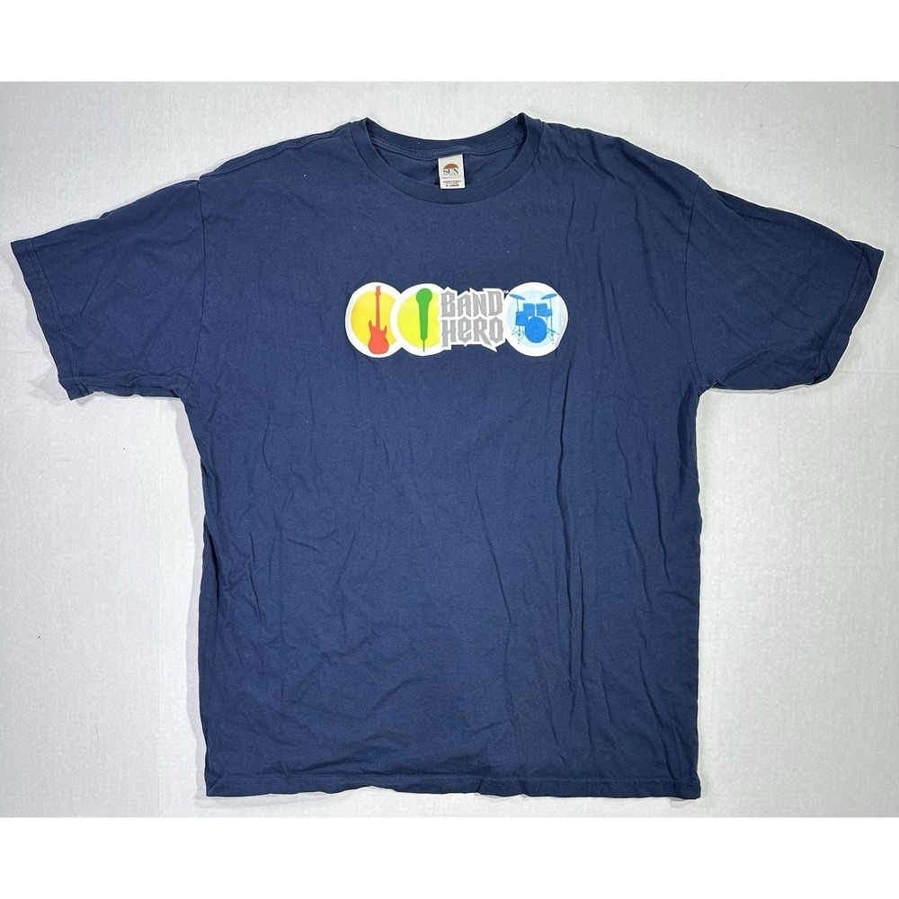 Vintage Band Hero Video Game Promo T-Shirt XL Blue SUN Internationa